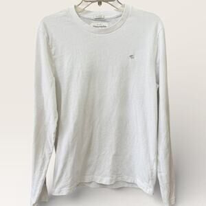 Abercrombie & Fitch Muscle Fit Mens Long Sleeve Size Medium Casual Tee Y2K White